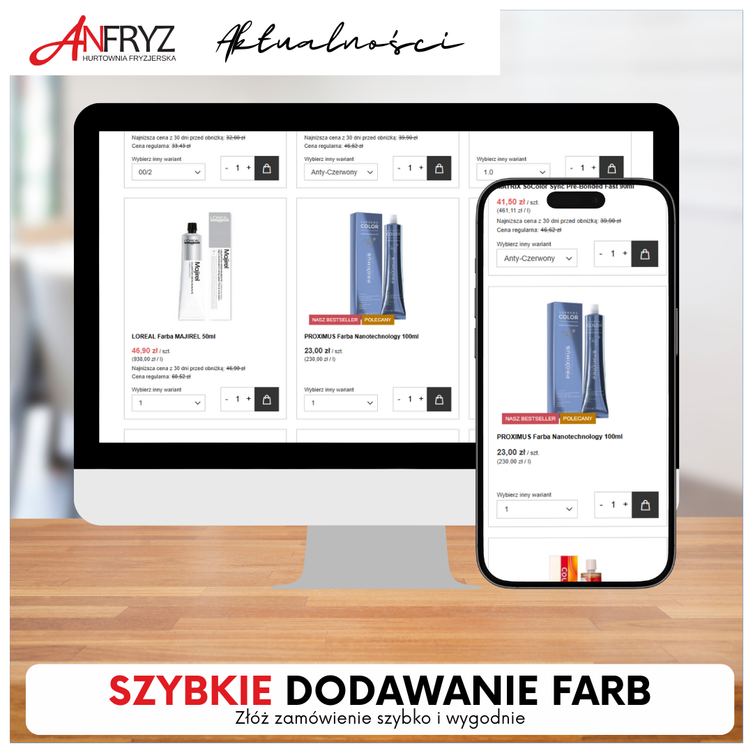 Szybkie dodawanie farb do koszyka