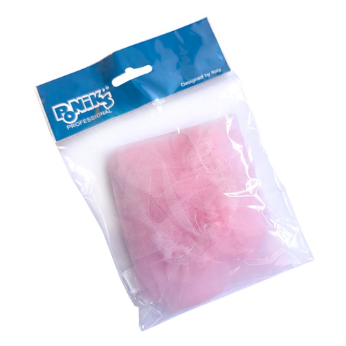 PONIKS Siatka na wałki różowa z gumką