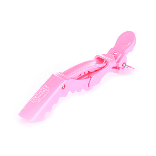 PONIKS Klipsy krokodylki róż BKL041 6szt.