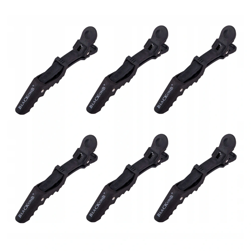 BLACKOMB Klipsy krokodylki czarne CK36859 6szt.