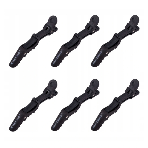 BLACKOMB Klipsy krokodylki czarne CK36859 6szt.