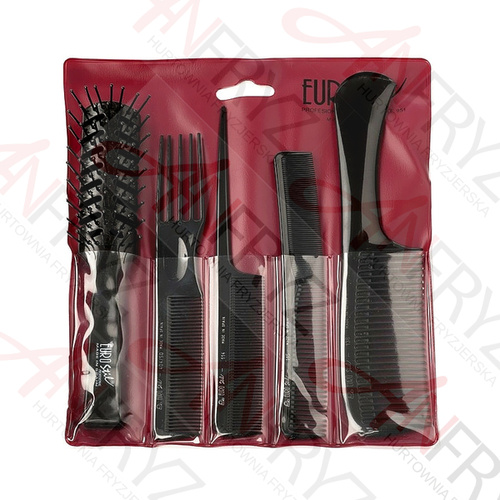 EUROSTIL Zestaw 4 Grzebienie i szczotka w etui