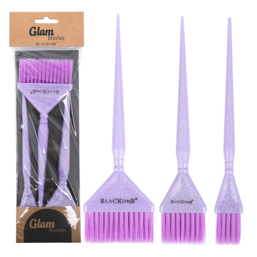 BLACKOMB Pędzelki zestaw 3szt. brokat