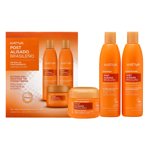 KATIVA ALISADO POST3 Szampon 225ml Odżywka 225ml Maska 150ml